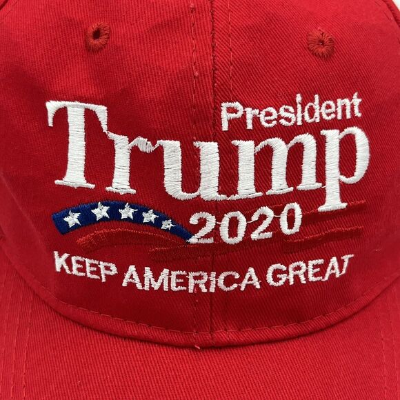 President Trump 2020 Keep America Great Hat USA Flag Red Embroidered Cap Cotton - Picture 7 of 8